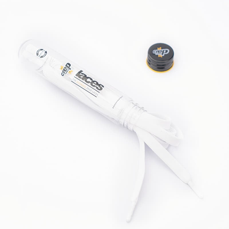 Crep Pre-Treated Laces Ice White Flat