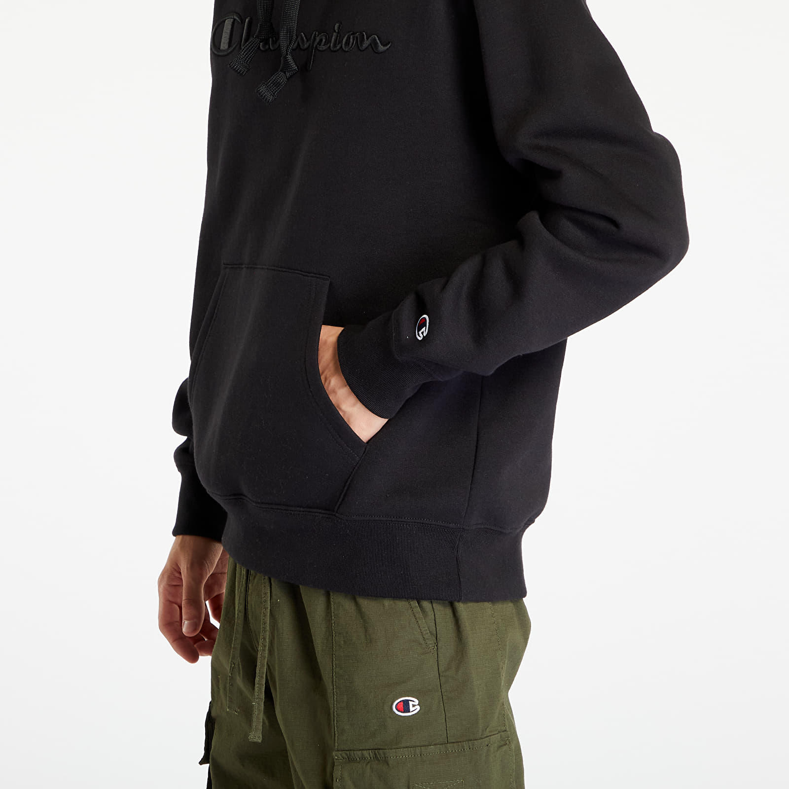 Mikiny Champion Hooded Sweatshirt Black