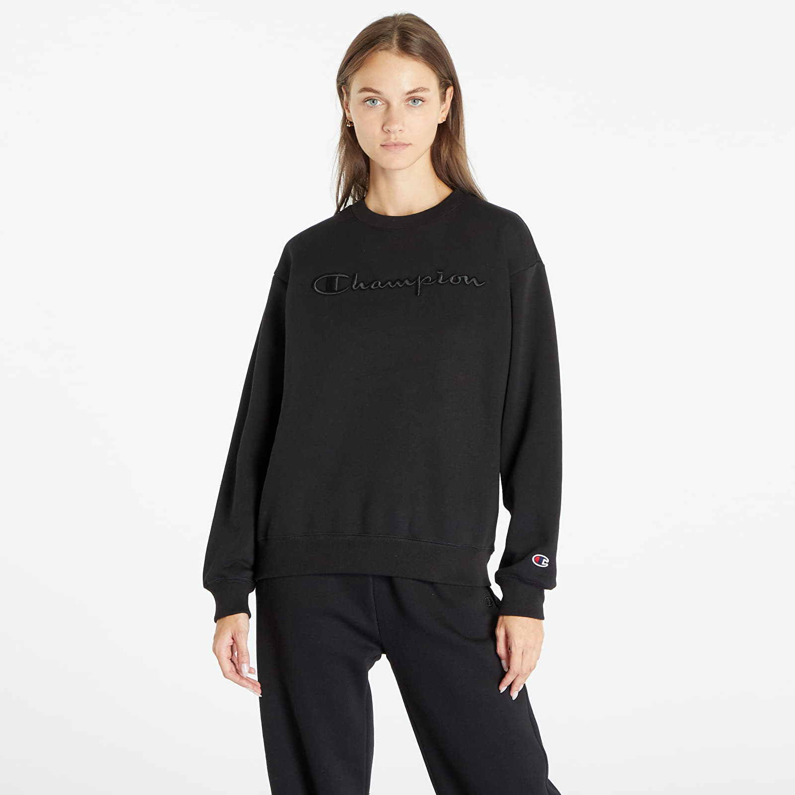 Black champion crewneck womens new arrivals