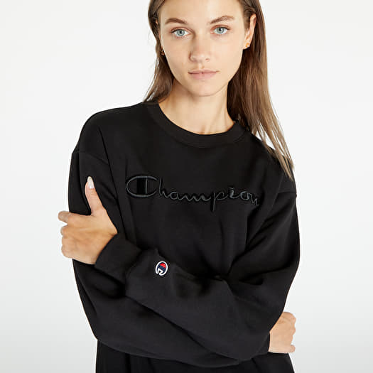 Hoodies and sweatshirts Champion Crewneck Sweatshirt Black Queens
