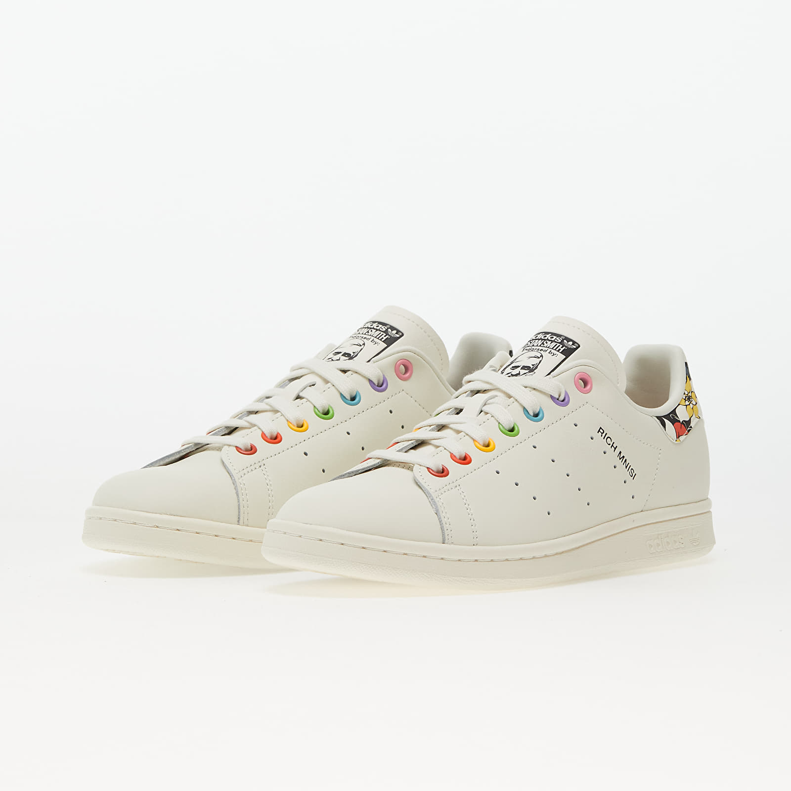 Vīriešu čības un apavi adidas Originals RICH MNISI Stan Smith Pride Off White/ Core Black/ Off White