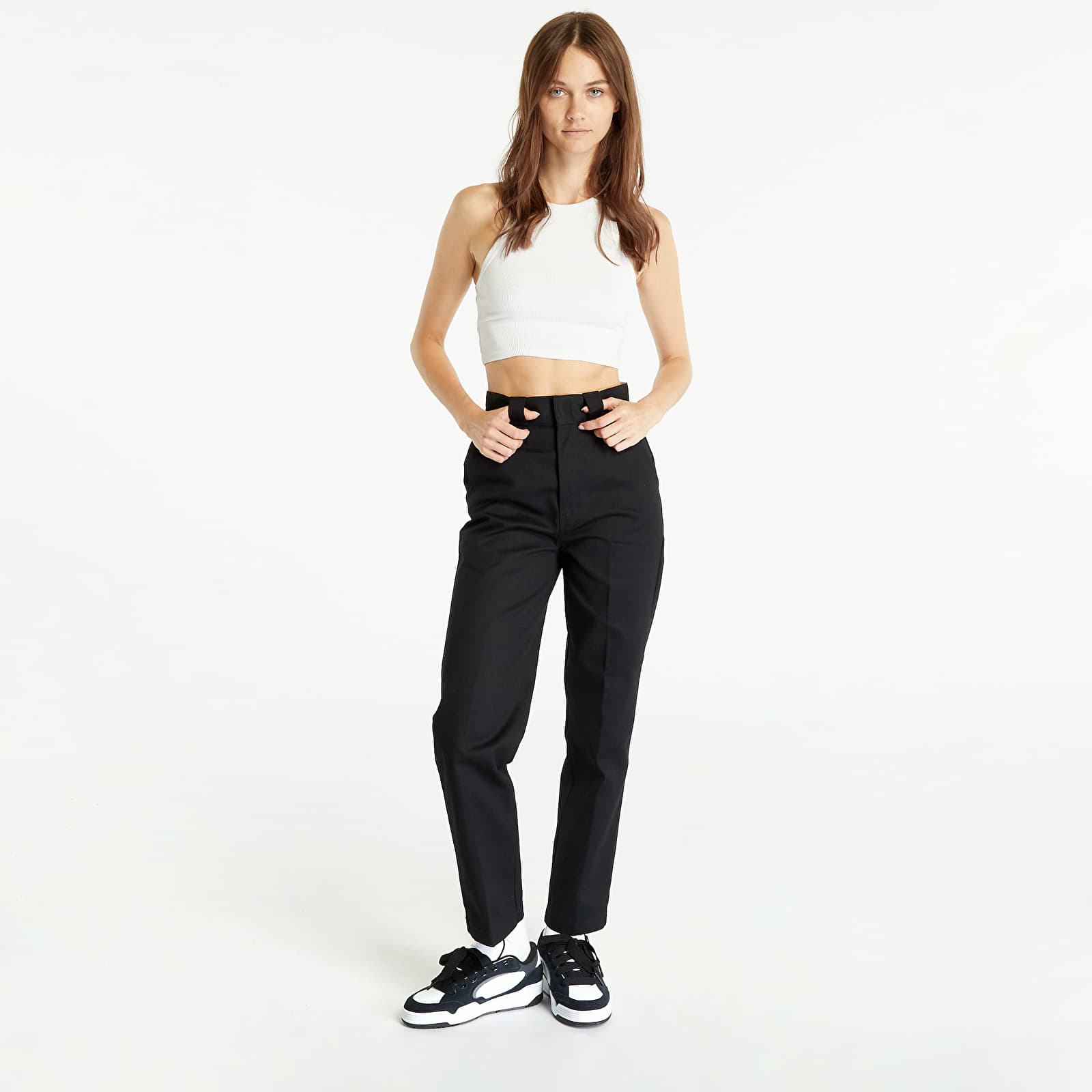 Hlače Dickies Phoenix Cropped Trousers Black