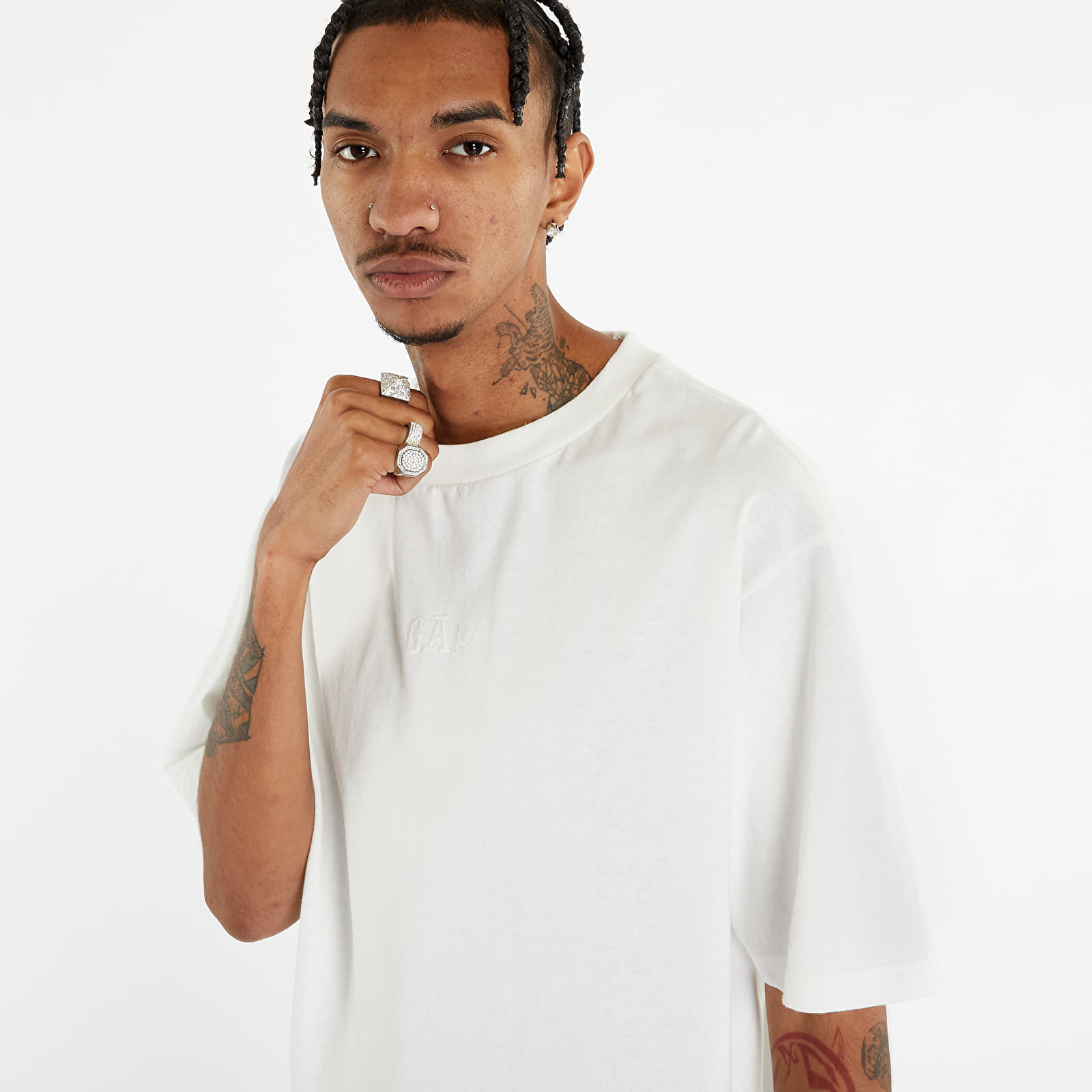 Trička GAP Ss Relaxed Logo Tee New Off White