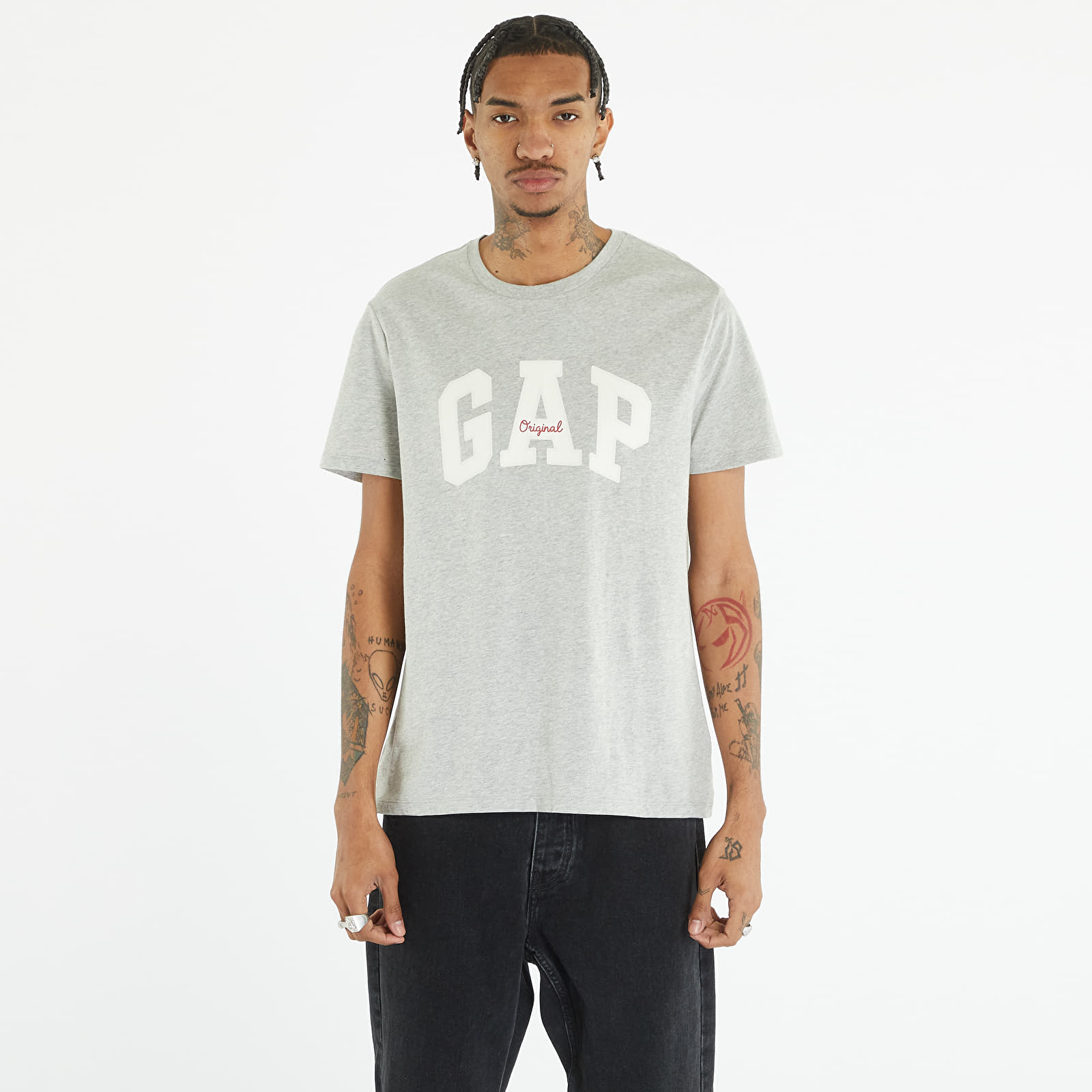 T-paidat GAP V-Logo Original Arch Grey Heather
