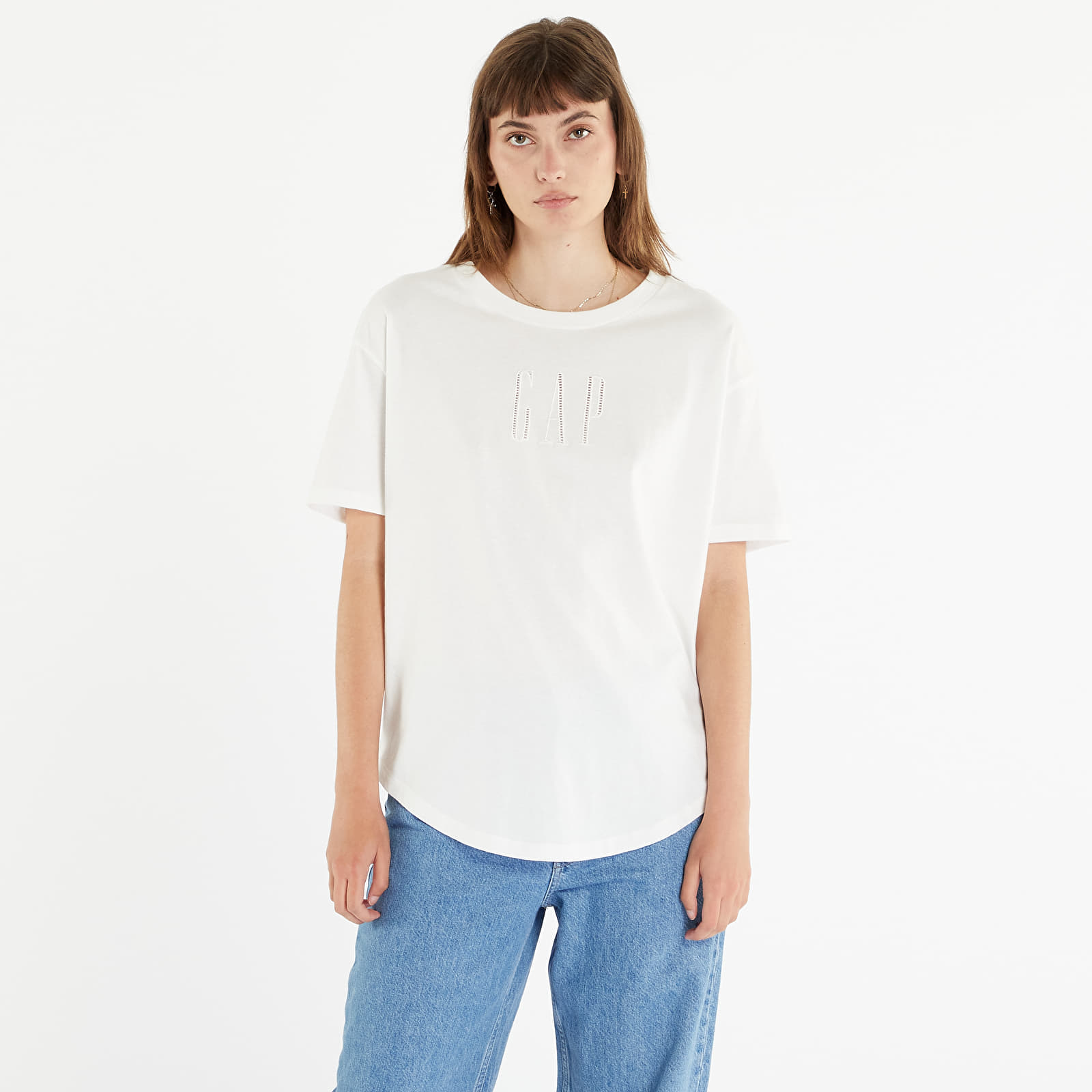 T-shirts GAP Logo Easy Bf Tee New Off White