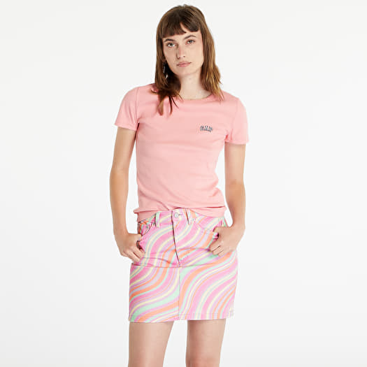 Maglietta GAP V-Ss Rib Baby Tee Bright Guava