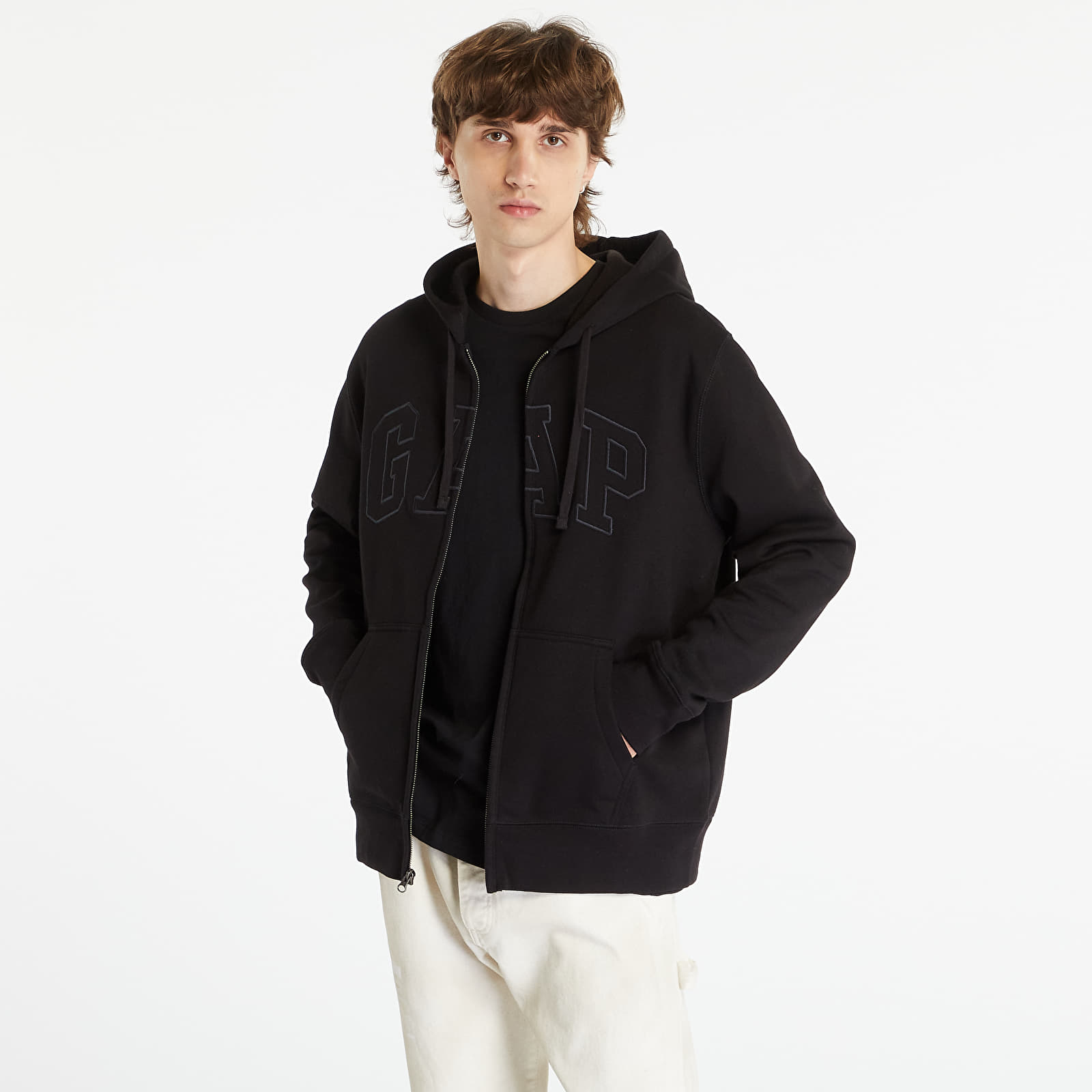 Sweaters GAP V-Heritage Logo Fz True Black