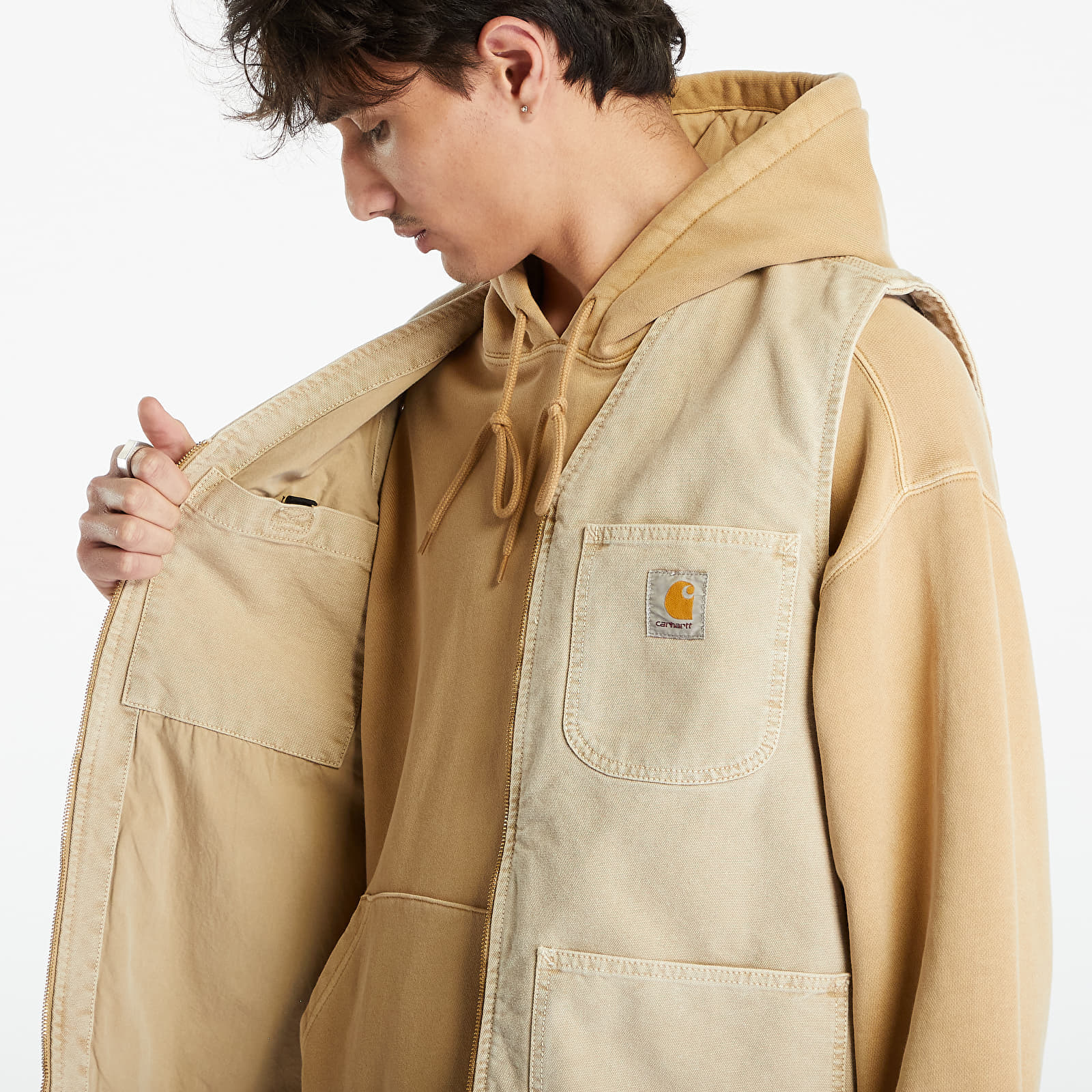 Vestes Carhartt WIP Arbor Vest Dusty H Brown Faded