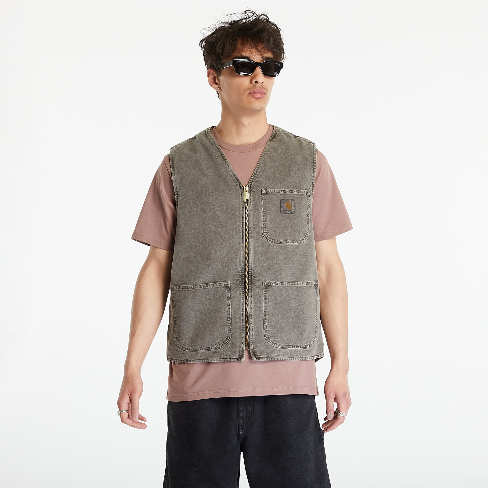 Vests Carhartt WIP Arbor Vest Black Faded Queens
