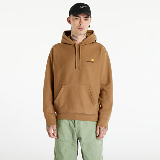 Carhartt hooded hotsell american script sweatshirt