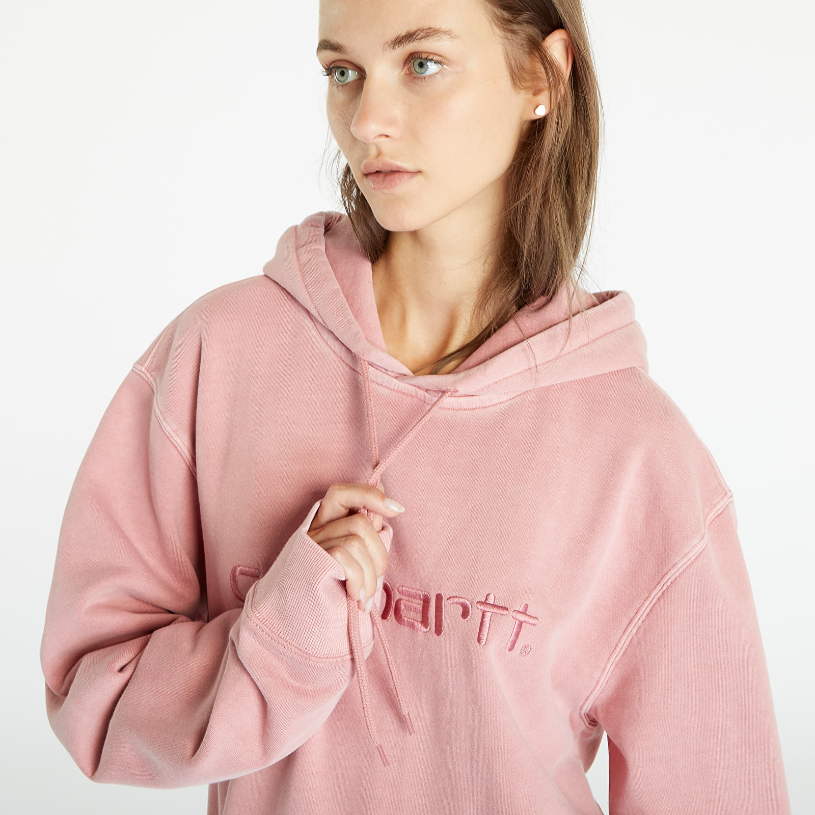 Sweatshirts Carhartt WIP Hooded Duster Sweat Dahlia Garment Dyed