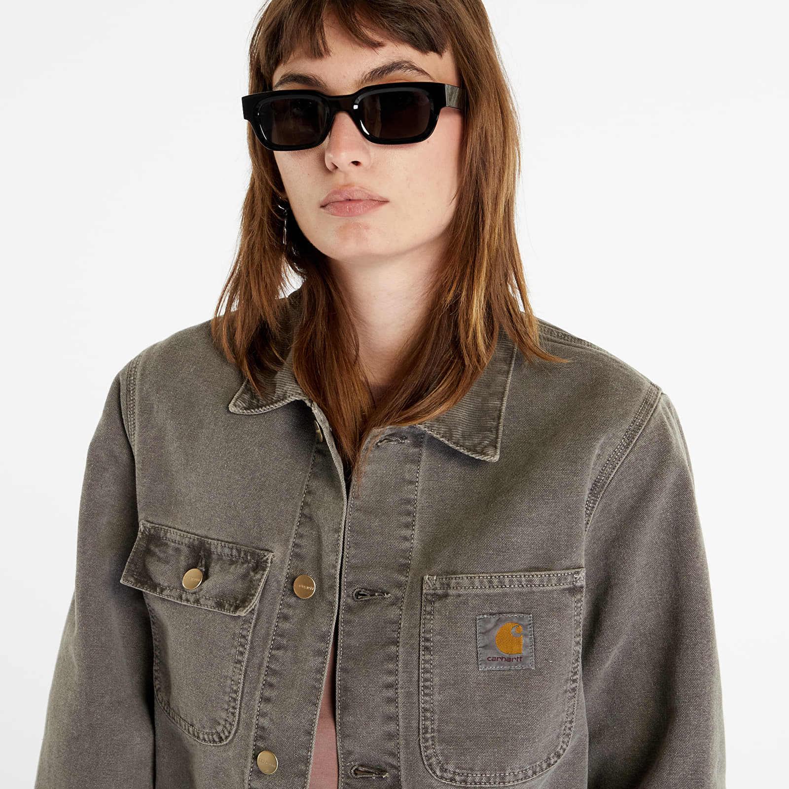 Kurtki Carhartt WIP Michigan Chore Spring Coat Black