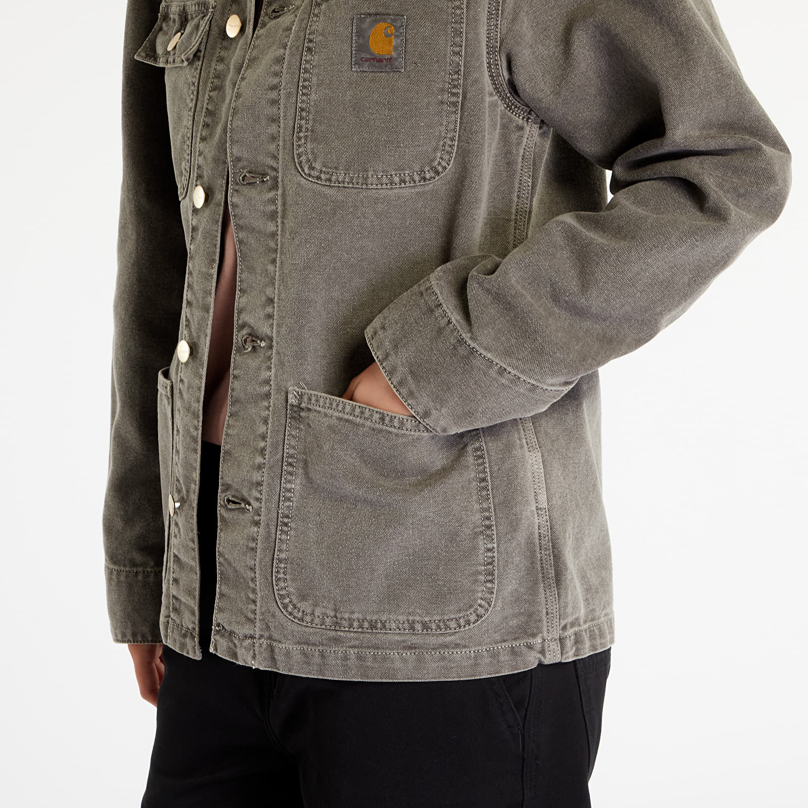 Kurtki Carhartt WIP Michigan Chore Spring Coat Black
