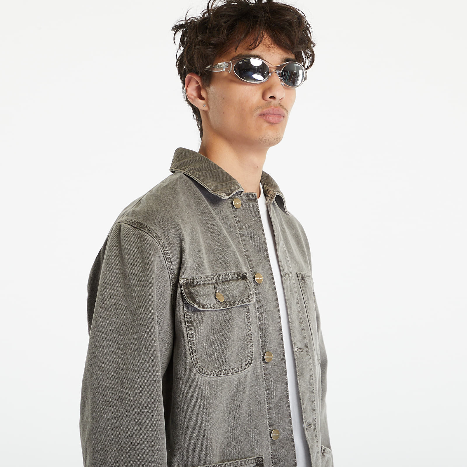 Kurtki Carhartt WIP Michigan Chore Spring Coat Black