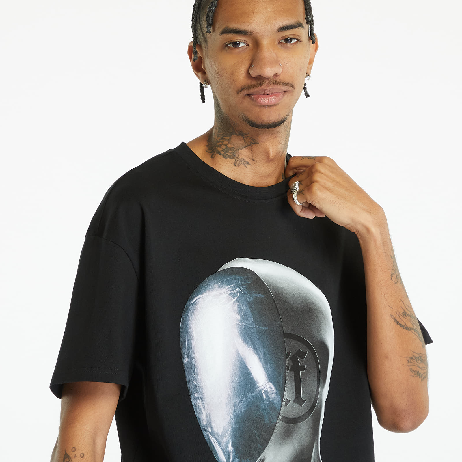 T-Shirts Forgotten Faces Distant Heavy Oversized Tee Black