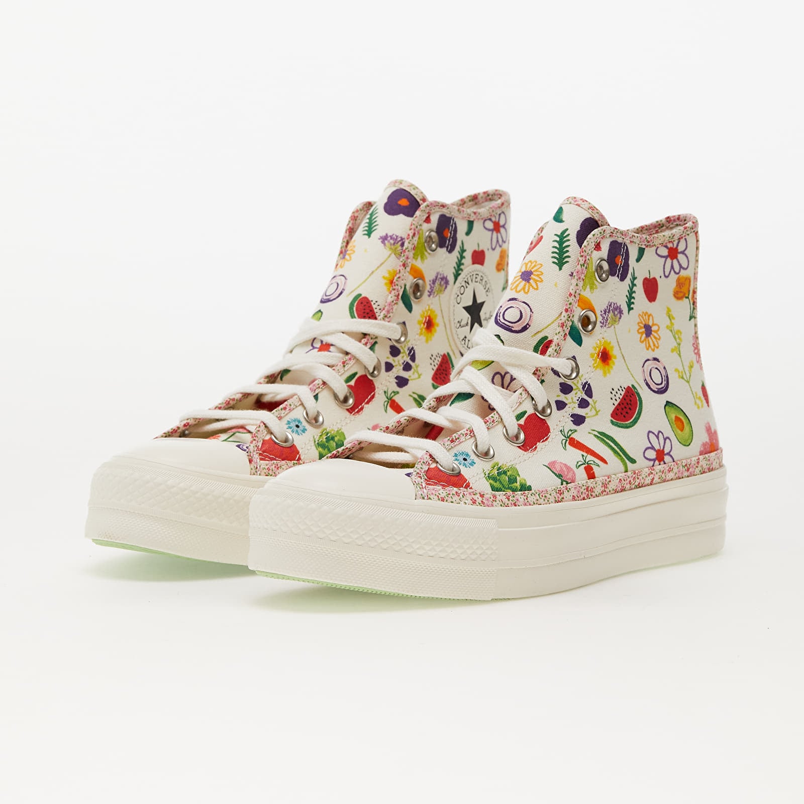 Naisten lenkkarit ja kengät Converse Chuck Taylor All Star Lift Egret/ Egret/ Green Beam