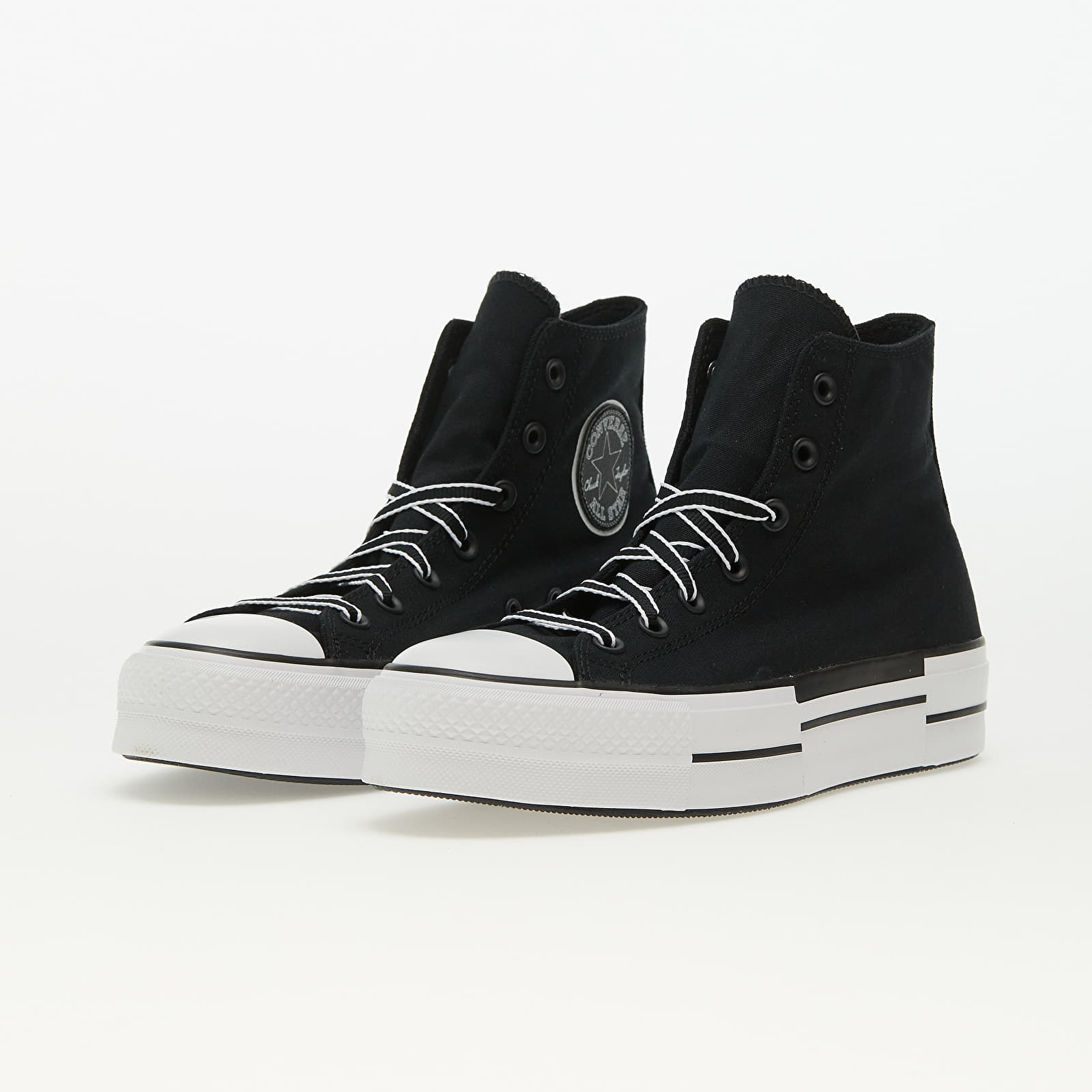Women s sneakers and shoes Converse Chuck Taylor All Star Lift Platform Outline Sketch Black White Black Queens