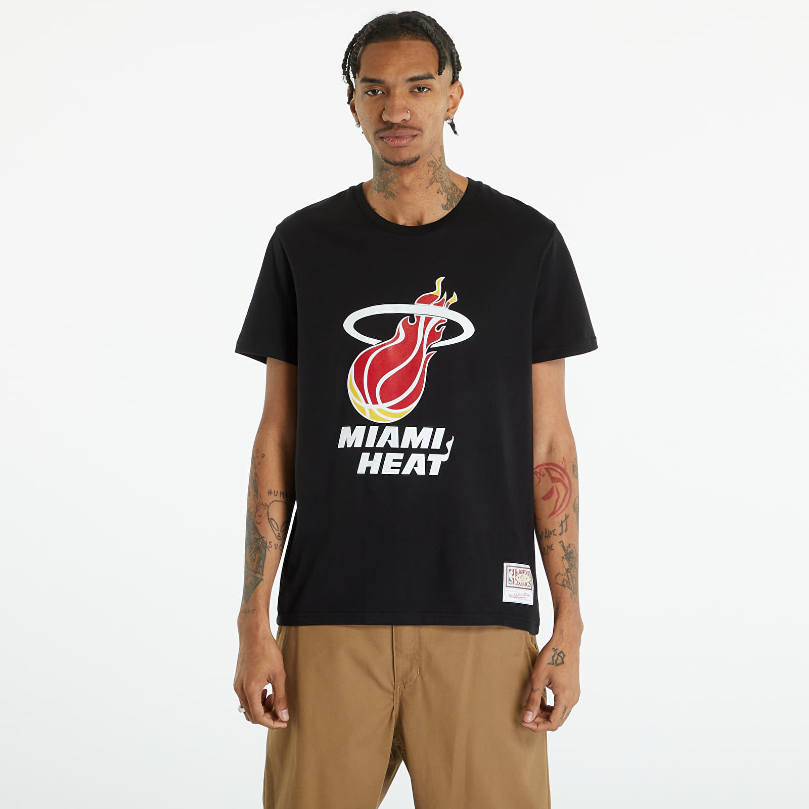 T-krekli Mitchell & Ness NBA Team Logo Tee Miami Heat Black