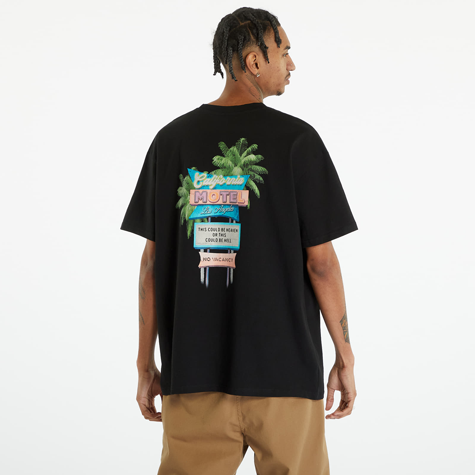 T-shirts Urban Classics California Motel Oversize Tee Black