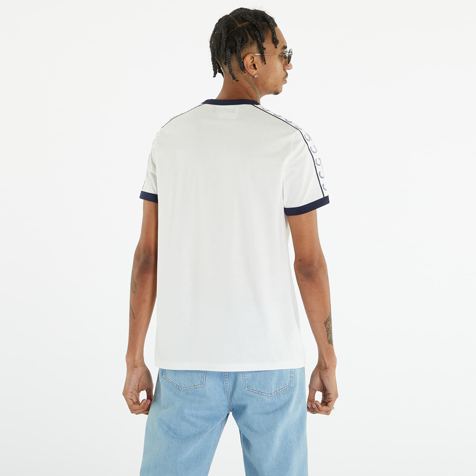 T-Shirts FRED PERRY Taped Ringer T-shirt Snow White
