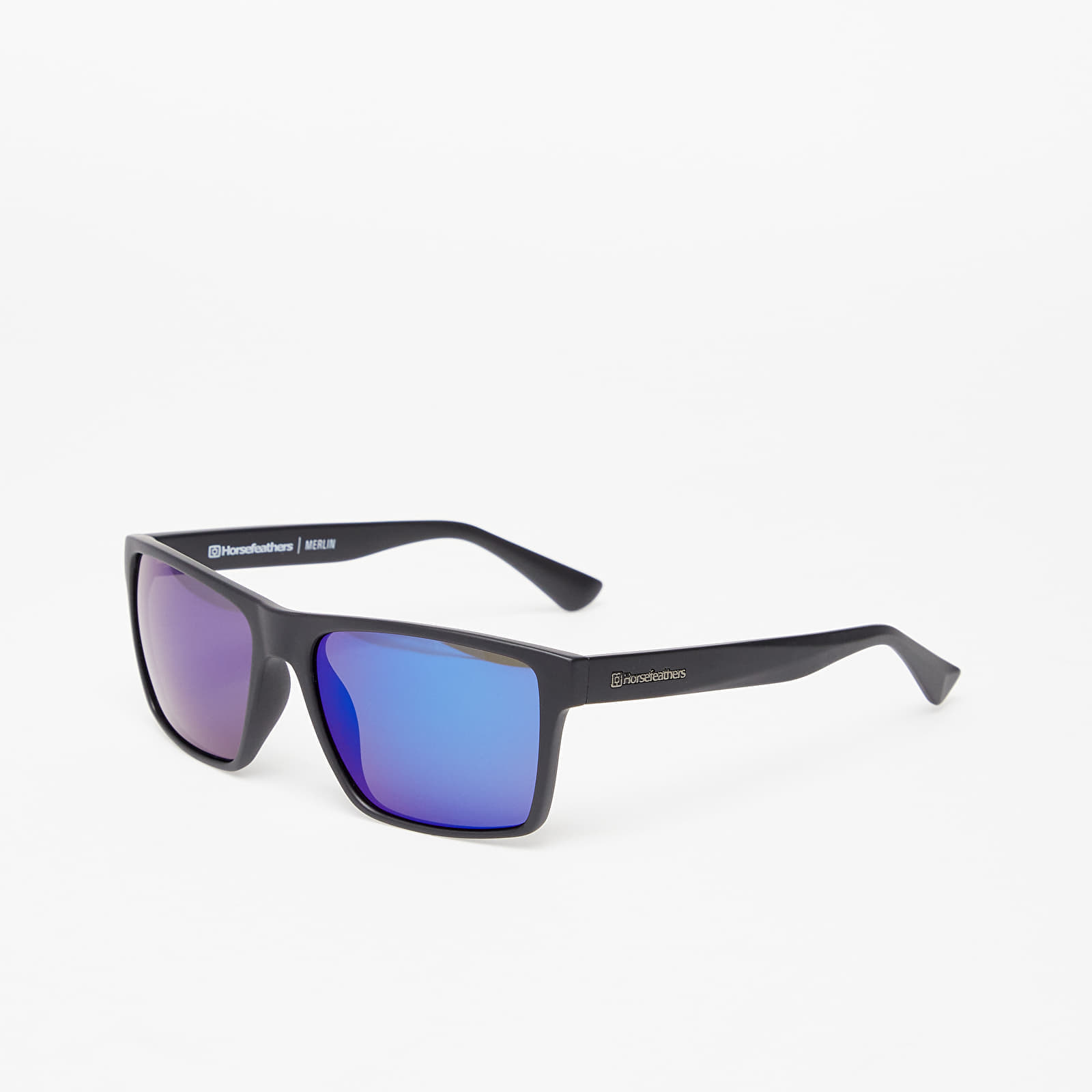 Aksesuāri Horsefeathers Merlin Sunglasses Matt Black/ Mirror Blue