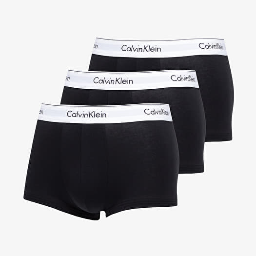Calvin Klein Modern Cotton Stretch Low Rise Trunk 3-Pack Black/ White