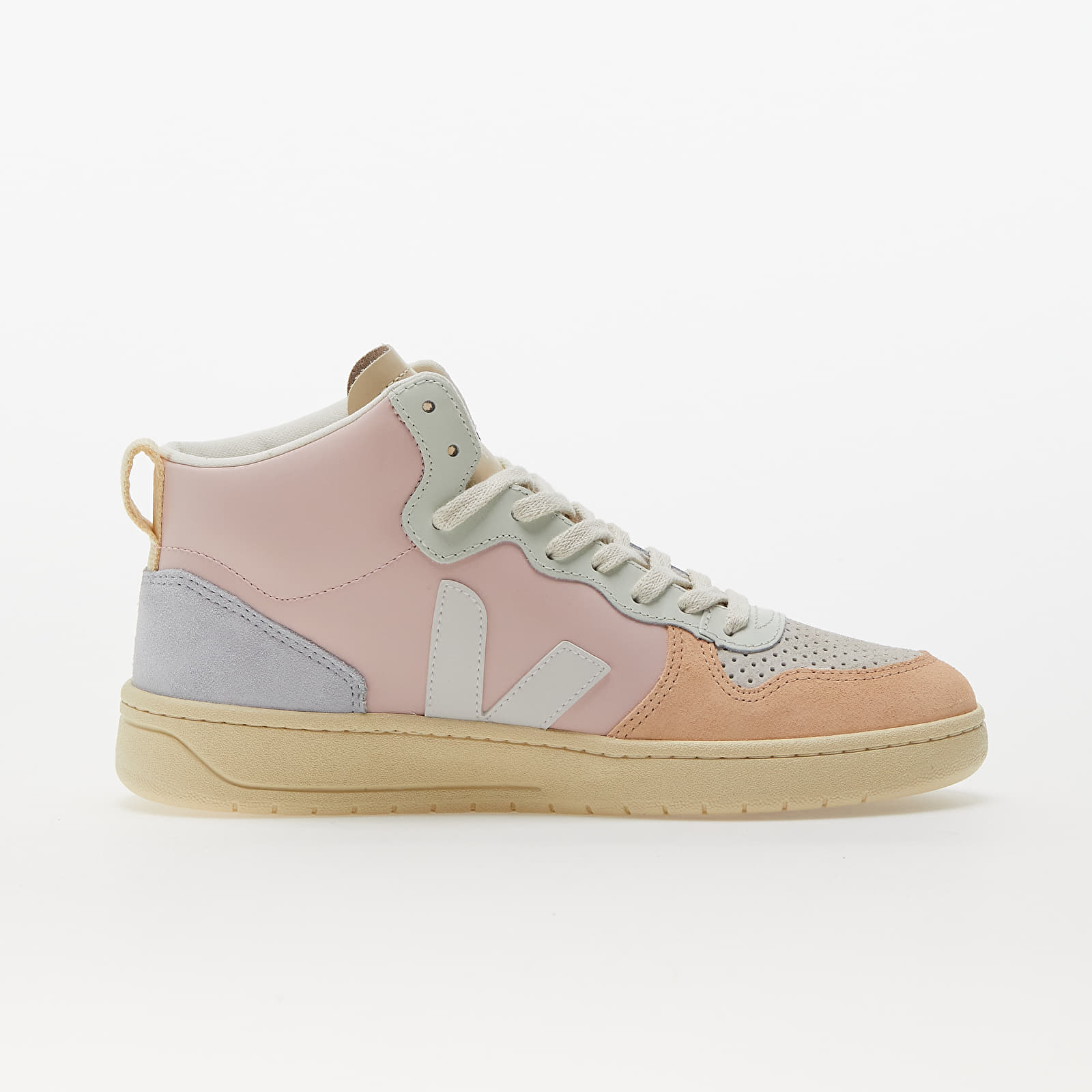 Sneakers und Schuhe für Frauen Veja V-15 Leather W Petale/ White/ Multico