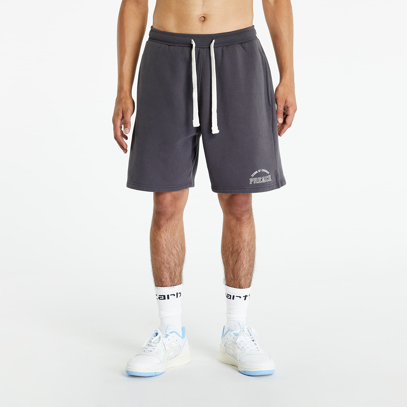 Pantaloni scurți PREACH Varsity Sweat Shorts Washed Asphalt