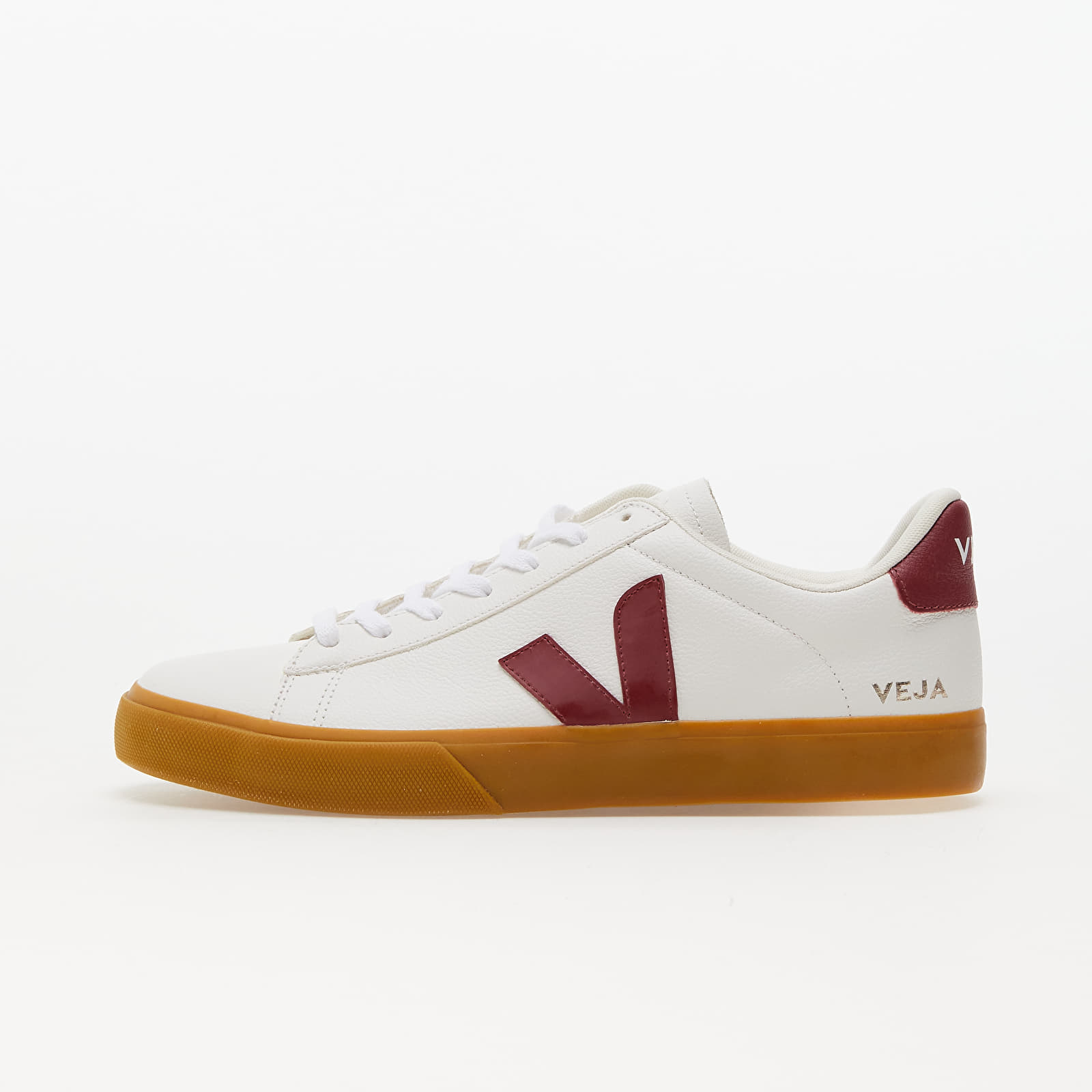 Turnschuhe und Schuhe für Männer Veja Campo Chromefreee Leather Extra-White/ Marsala/ Natural
