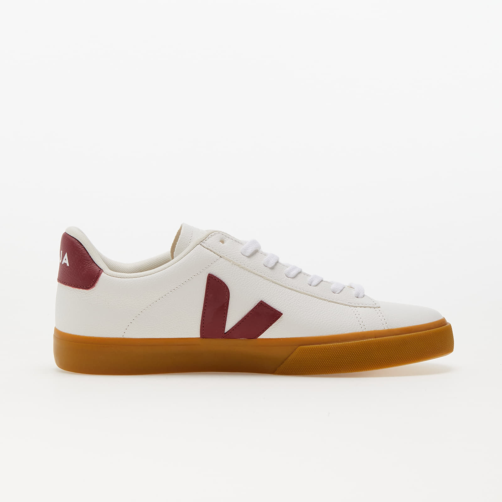 Turnschuhe und Schuhe für Männer Veja Campo Chromefreee Leather Extra-White/ Marsala/ Natural