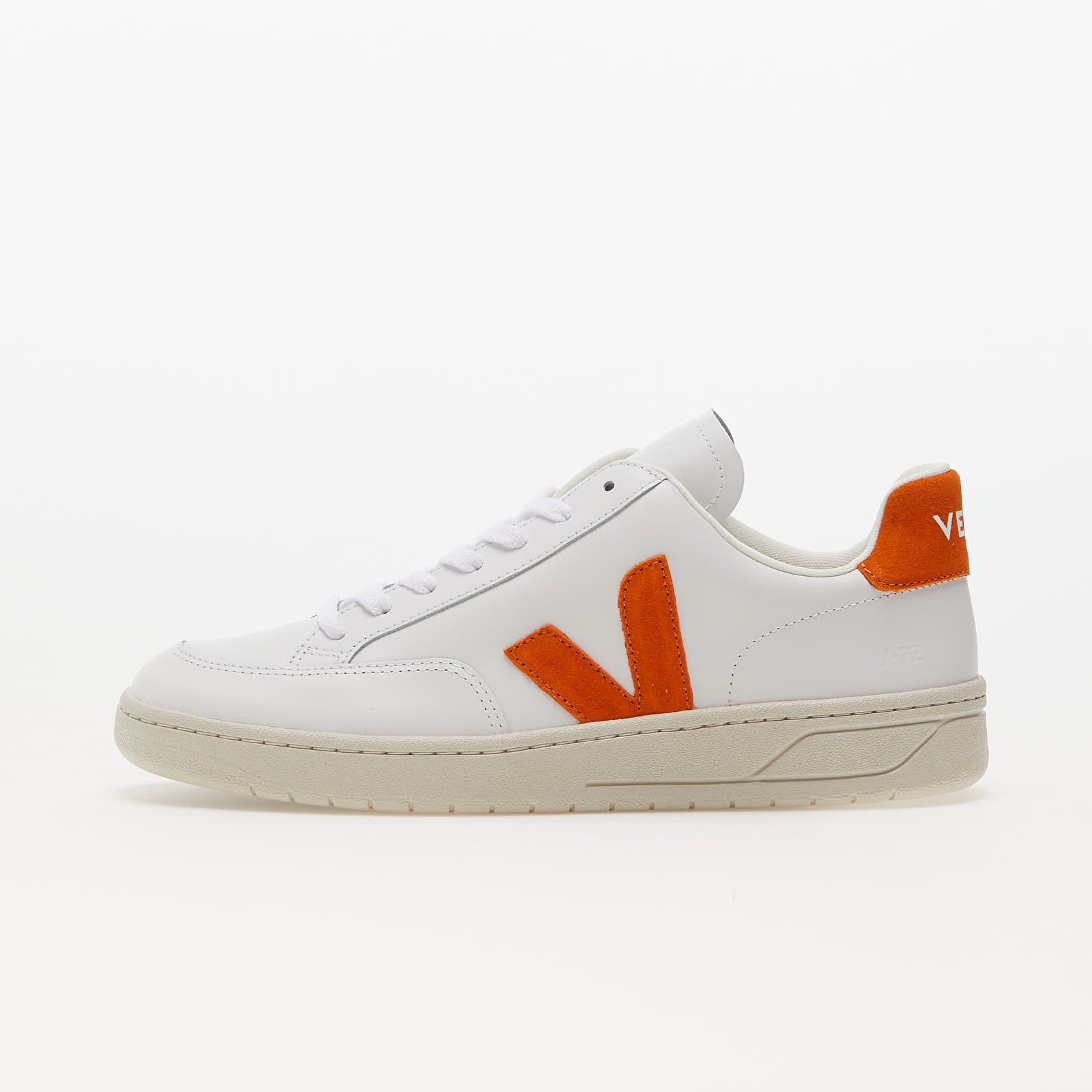 Turnschuhe und Schuhe für Männer Veja V-12 Leather Extra-White/ Pumpkin