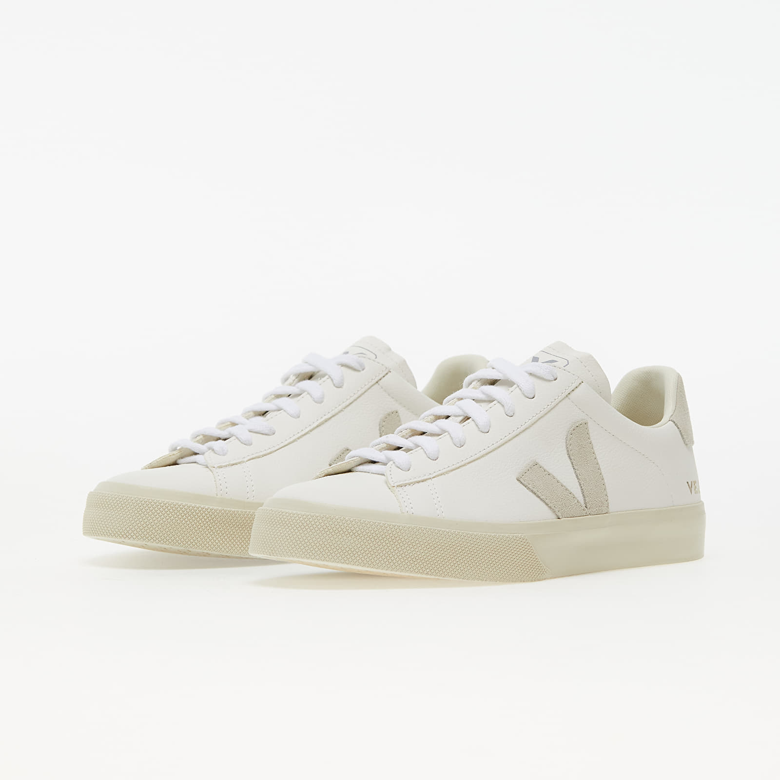 Men's sneakers and shoes Veja Campo Chromefreee Leather Extra-White/ Natural-Suede