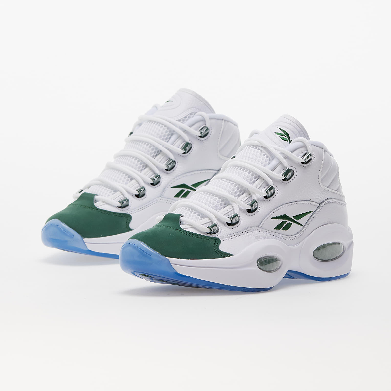 Vīriešu čības un apavi Reebok Question Mid Ftw White/ Pine Green/ Ftw White