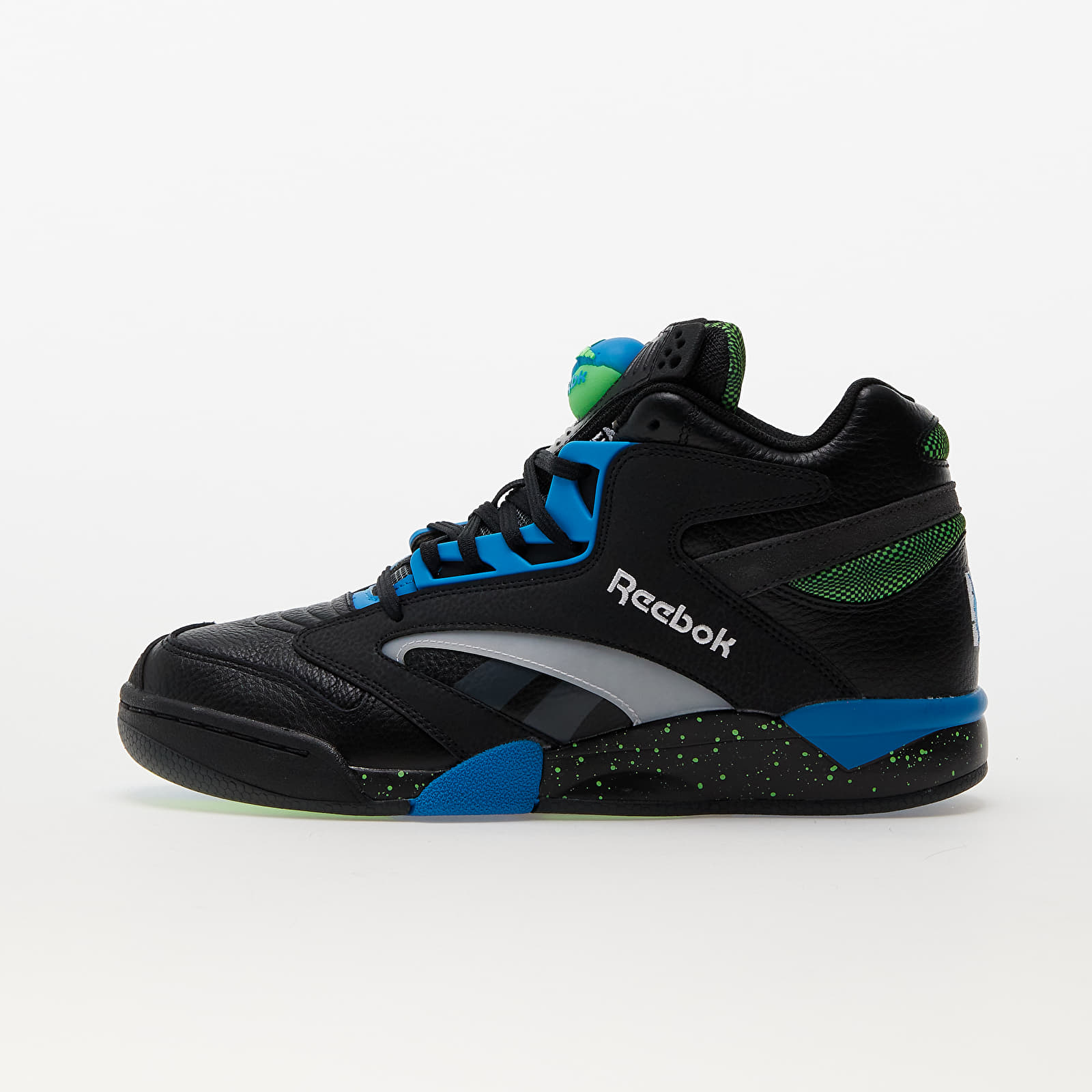 Zapatillas Hombre Reebok Shaq Victory Pump Core Black/ Energy Blue/ Solid Lime
