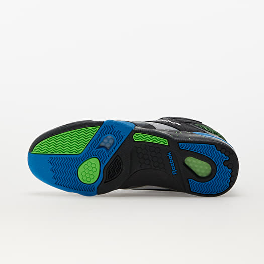 Men s sneakers and shoes Reebok Shaq Victory Pump Core Black Energy Blue Solid Lime Queens