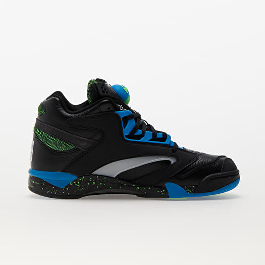 Men s sneakers and shoes Reebok Shaq Victory Pump Core Black Energy Blue Solid Lime Queens
