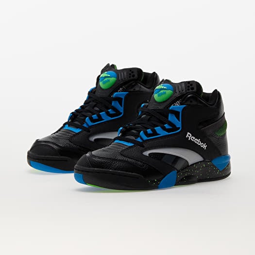Men s sneakers and shoes Reebok Shaq Victory Pump Core Black Energy Blue Solid Lime Queens