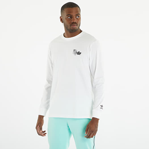 T-shirts adidas Originals Hack The Elite Graphic Long Sleeve T-shirt White  | Queens