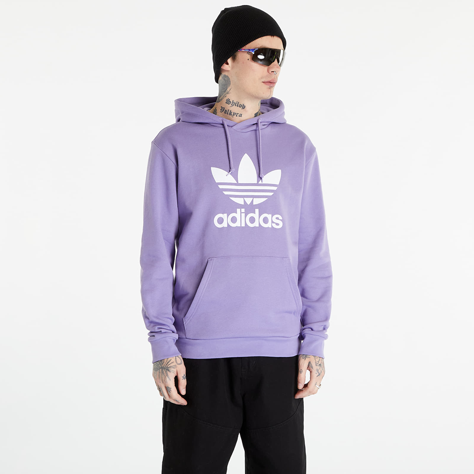 adidas Sweatshirts Hoody Lilac Trefoil | Queens Magic