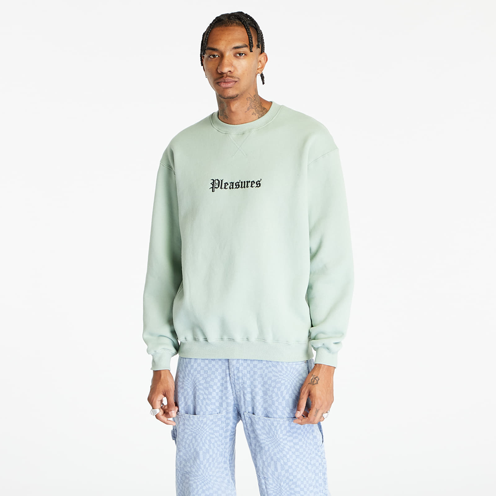 Felpa PLEASURES Recipe Crewneck Mint S