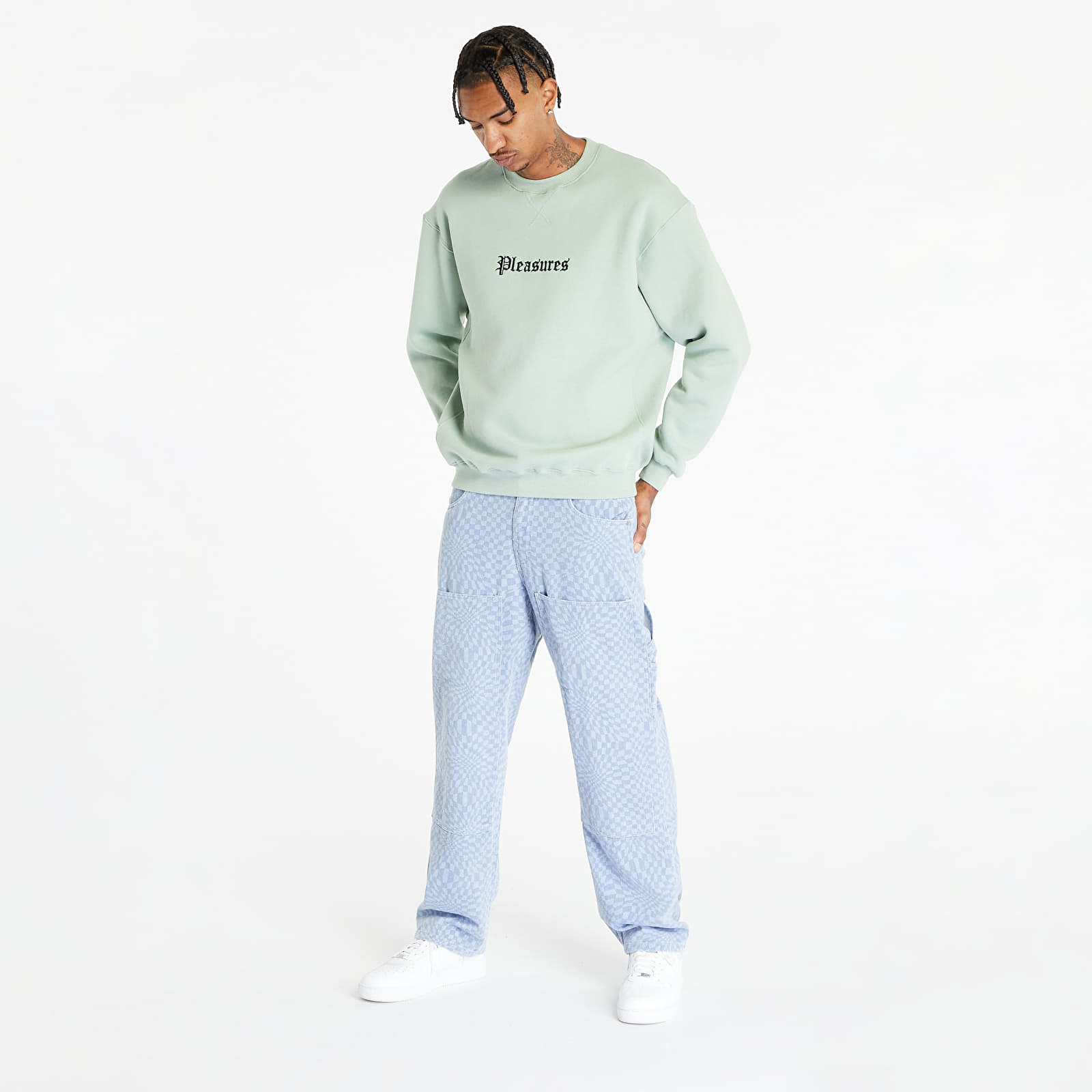Hoodies and sweatshirts  PLEASURES Recipe Crewneck Mint
