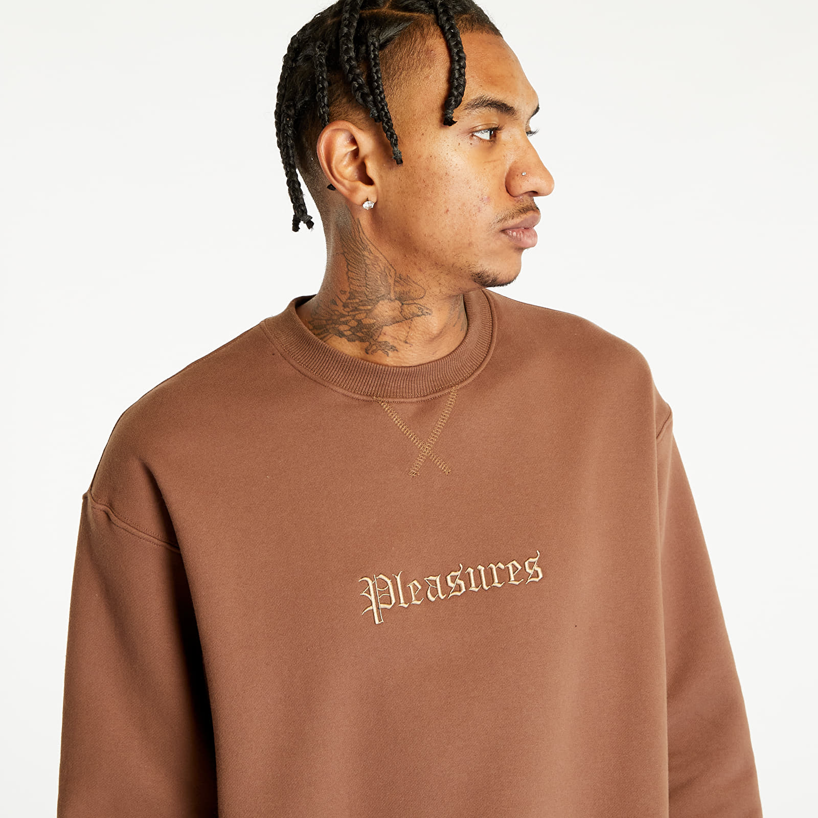 Sweatshirts PLEASURES Recipe Crewneck Brown
