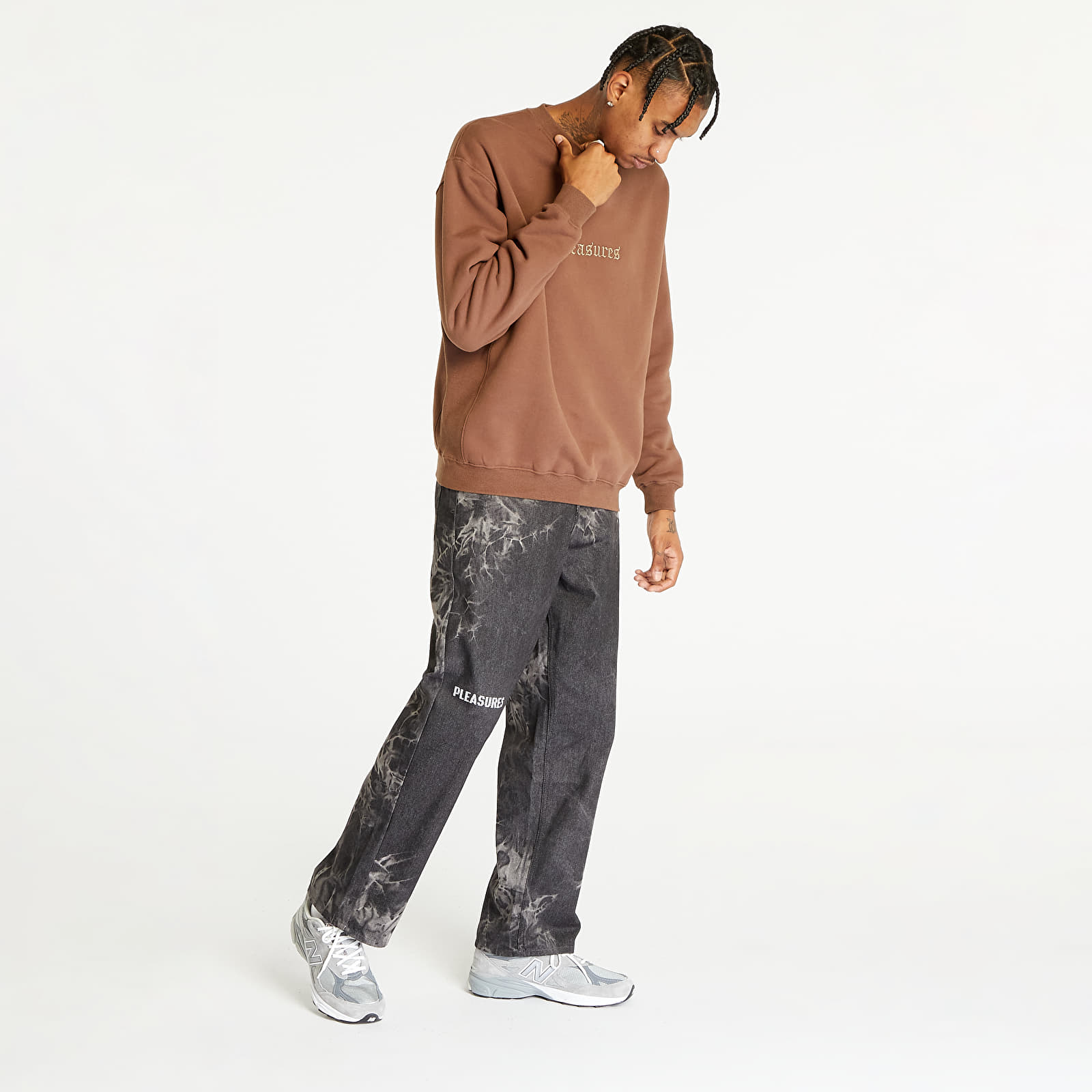 Sweatshirts PLEASURES Recipe Crewneck Brown