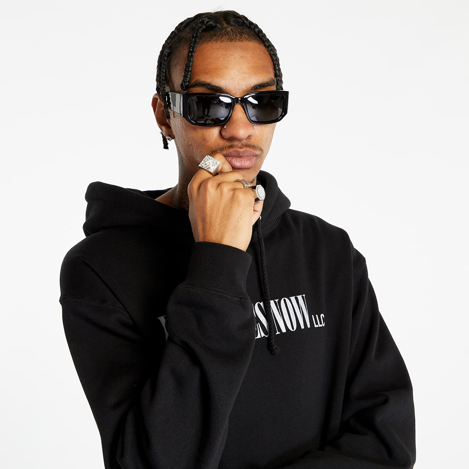 Hoodies and sweatshirts  PLEASURES LLC Fleece Hoodie Black