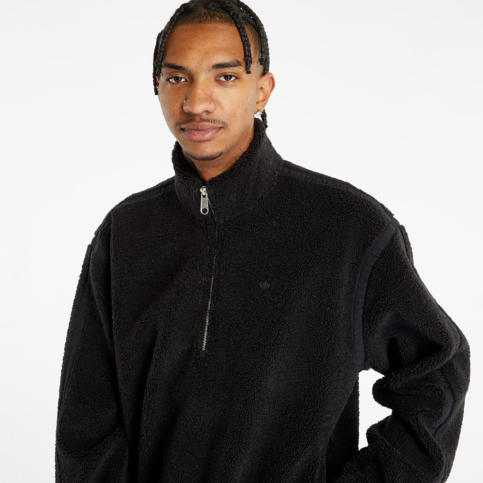 Adidas originals coeeze fleece sweatshirt in black best sale