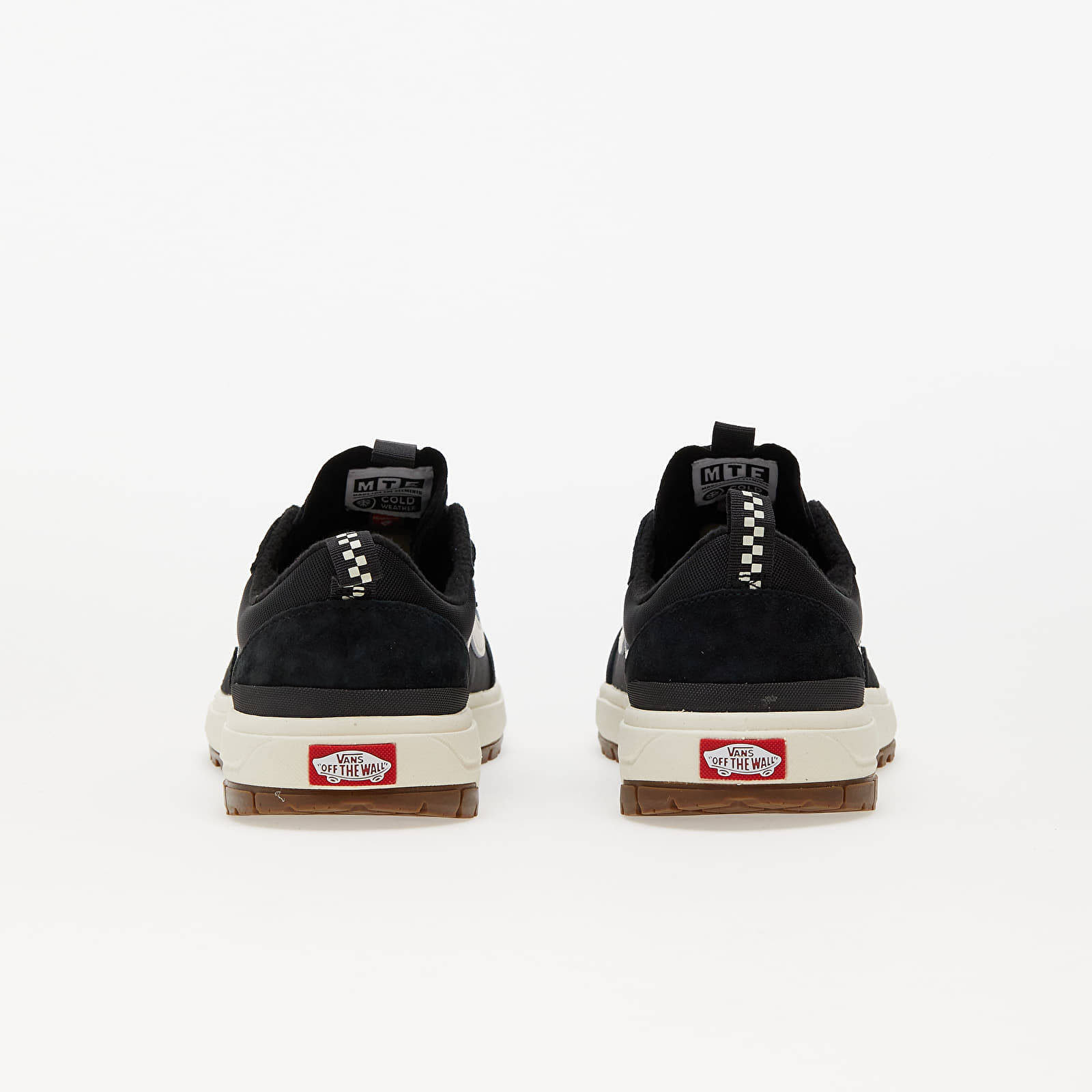 Vans black bone white top