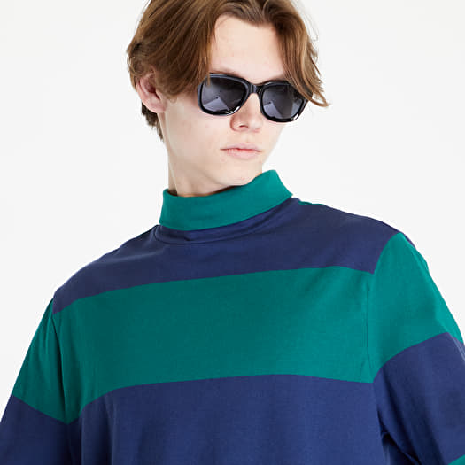 Blue discount striped turtleneck
