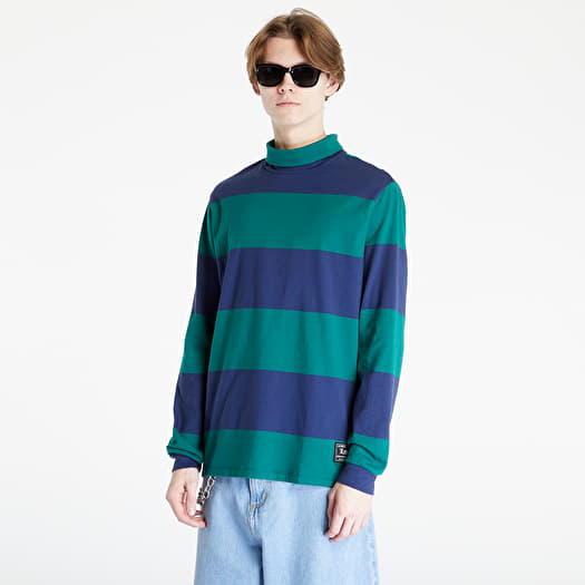 Green striped turtleneck best sale