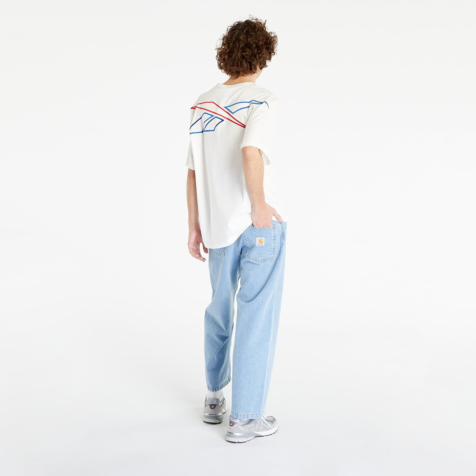 T-Shirts Reebok Reebok Basketball Relaxed Heavyweight Pocket T-Shirt Chalk