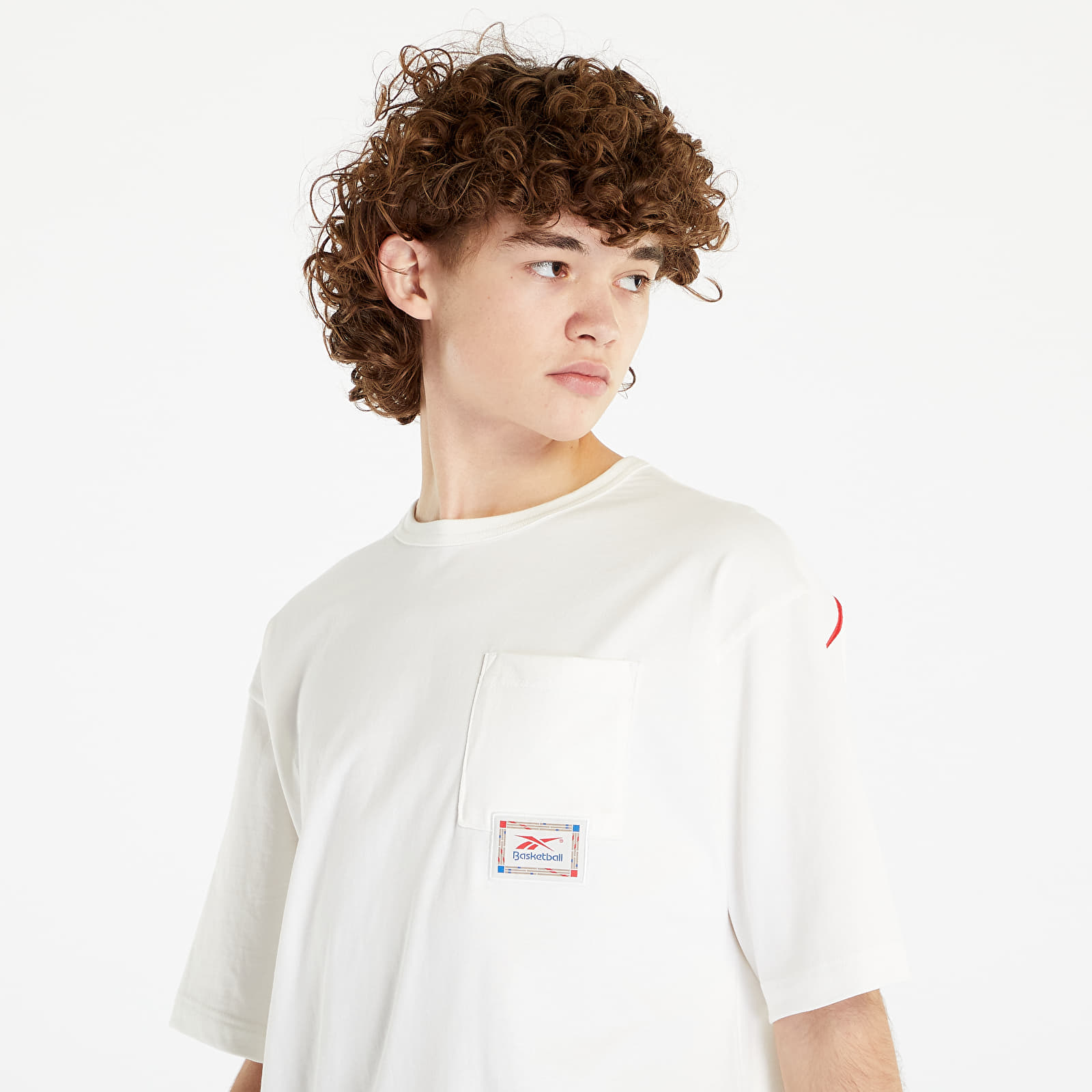 T-Shirts Reebok Reebok Basketball Relaxed Heavyweight Pocket T-Shirt Chalk